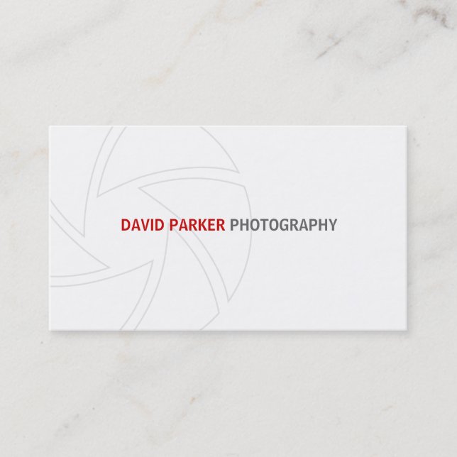 Simple Photographer Business Card (Front)