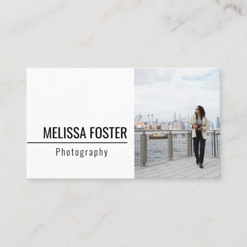 Simple Photography Photo Business Card