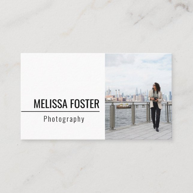 Simple Photography Photo Business Card (Front)