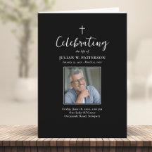 Simple Photos Classic Funeral Order of Service