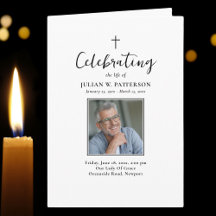 Simple Photos Classic Funeral Order of Service