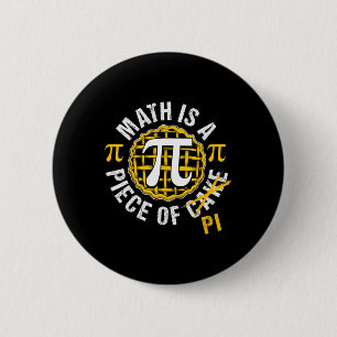 Simple Pi Symbol Shirt National Pi Day Gift  Button