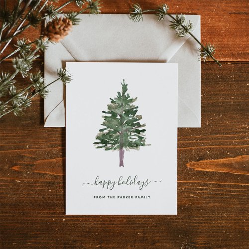 Simple Pine Holiday Card