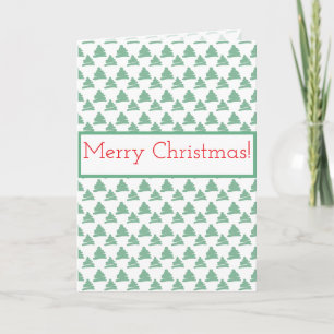 Simple Pine Tree Christmas Corporate Greeting  Holiday Card
