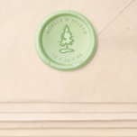 Simple Pine Tree Wedding Wax Seal Sticker<br><div class="desc">Simple Pine Tree Wedding Wax Seal Sticker. Personalize with names and wedding date.</div>