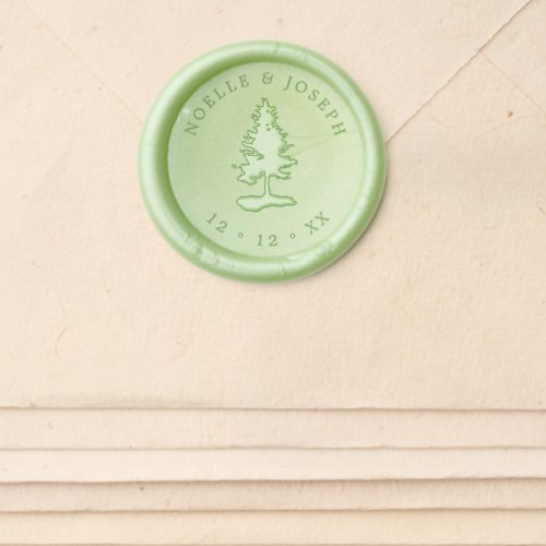 Simple Pine Tree Wedding Wax Seal Sticker
