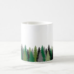 Simple Pine Trees Coffee Mug
