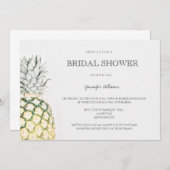Simple pineapple bridal shower invitations (Front/Back)