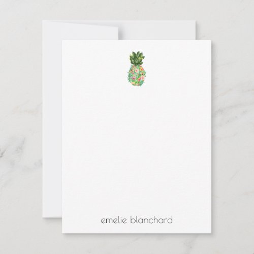 Simple Pineapple Island Fantasy Personalized Note Card