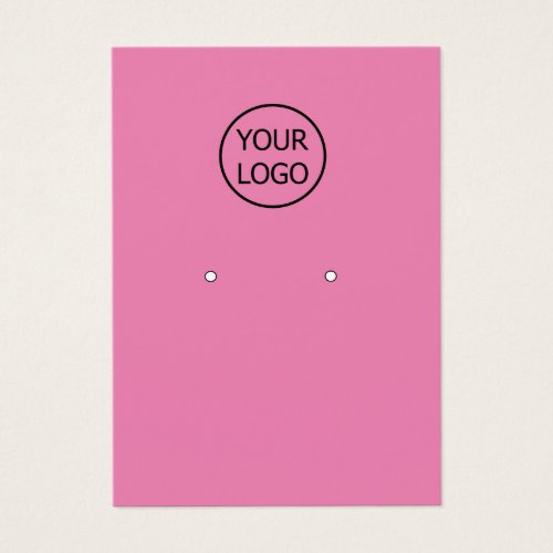 simple pink add your logo custom earrings display