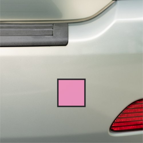 Simple Pink and Black Border Square Template Car Magnet