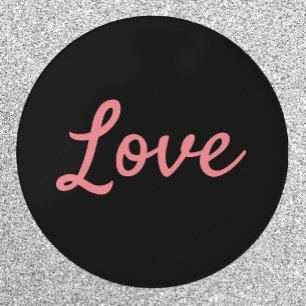 Simple Pink and Black Love Wireless Charger