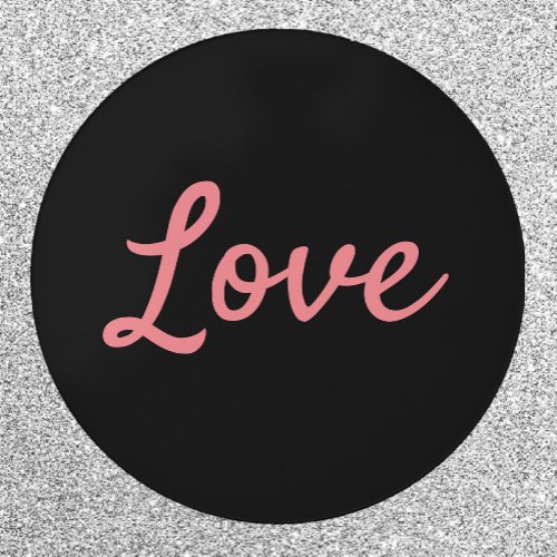 Simple Pink and Black Love Wireless Charger