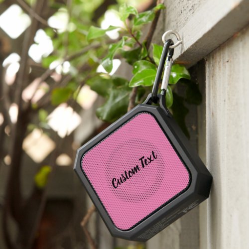 Simple Pink and Black Script Text Template Bluetooth Speaker