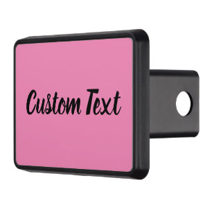 Simple Pink and Black Script Text Template Hitch Cover
