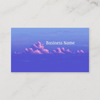 Simple Pink and Blue Cloud Painting Business Card