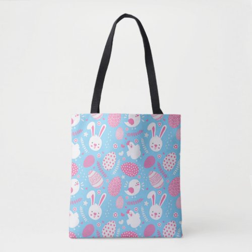 Simple Pink and Blue Easter Pattern  Tote Bag