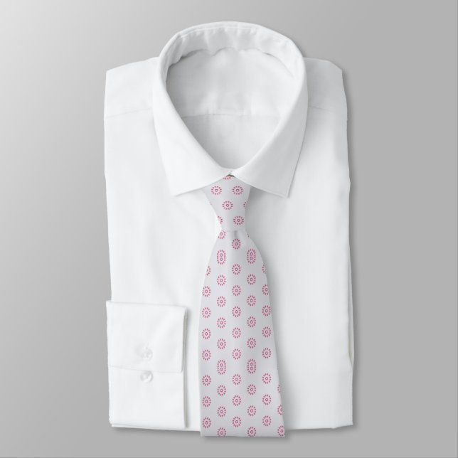 Simple Pink and White  Neck Tie (Tied)