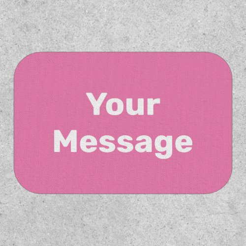 Simple Pink and White Text Template Patch