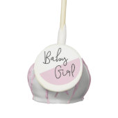 Simple Pink Baby Girl Modern Baby Shower Cake Pops (Front)