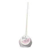 Simple Pink Baby Girl Modern Baby Shower Cake Pops (Front)
