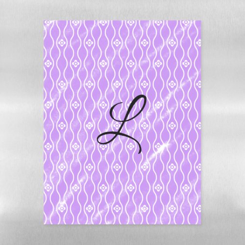 Simple pink  black watercolor add your monogram th magnetic dry erase sheet