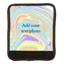 Simple pink blue orange yellow abstract add name t luggage handle wrap