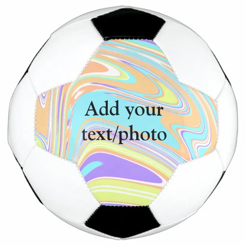 Simple pink blue orange yellow abstract add name t soccer ball