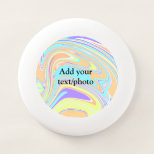 Simple pink blue orange yellow abstract add name t Wham-O frisbee