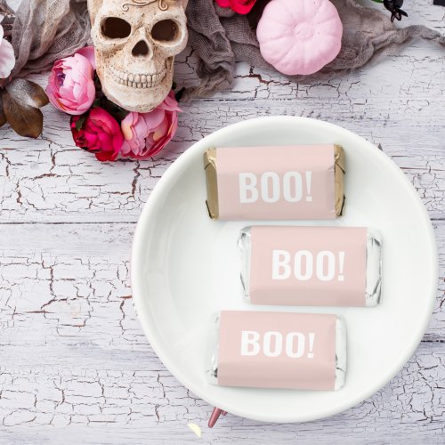 Simple Pink Boo Happy Halloween   Hersheys Miniatures