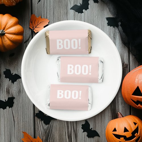 Simple Pink Boo Happy Halloween   Hersheys Miniatures