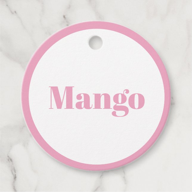 Simple Pink Bottle Tags (Front)