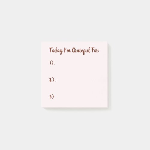 Simple Pink & Burgundy Gratitude Post-it Notes