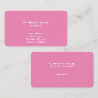 Simple Pink Business Card