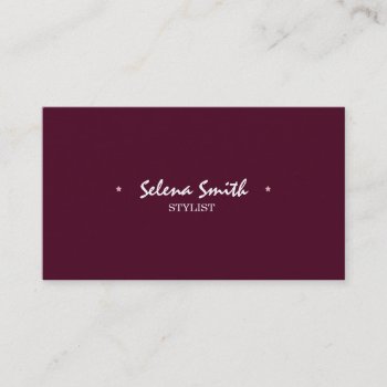 Simple Pink Business Card by whatsurbiznass at Zazzle