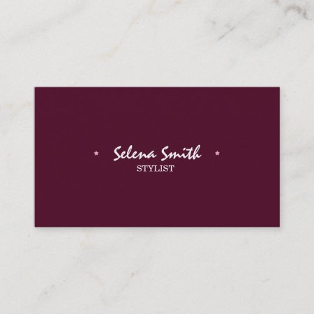 Simple Pink Business Card