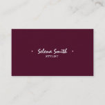 Simple Pink Business Card at Zazzle