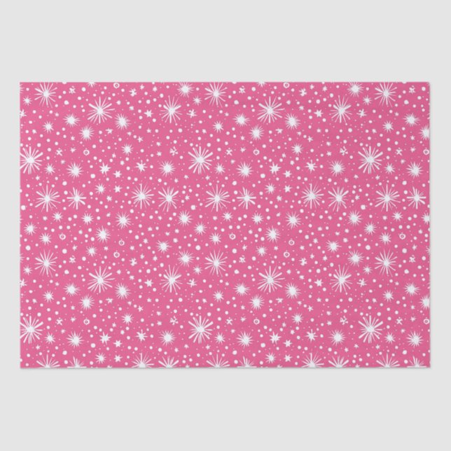 Simple Pink Christmas  Tissue Paper (Front)