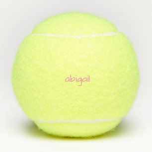 Simple Pink Custom Name Penn Tennis Balls