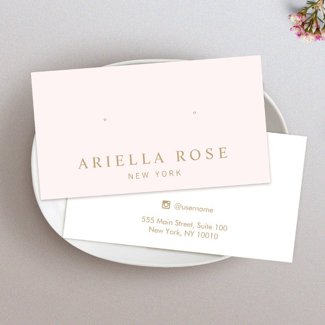 Simple Pink Earring Jewelry Display Card (Creator Uploaded)