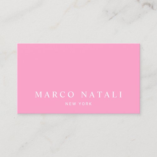 Simple Pink Elegant Professional Business Card