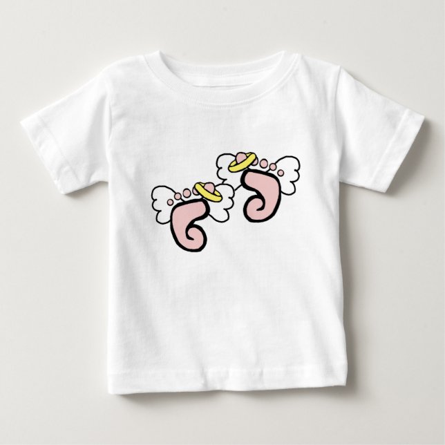 Simple Pink Feet Baby T-Shirt (Front)