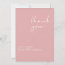 Simple Pink Girl Baby Shower Thank You Card