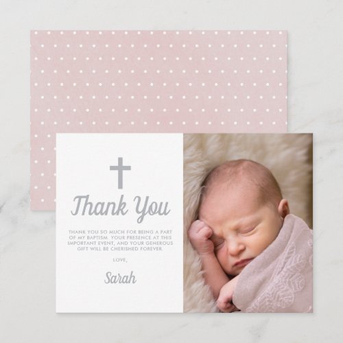 Simple Pink Girl Baptism Christening Photo