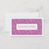 Simple Pink Glitter Business Card (Front/Back)