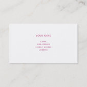 Simple Pink Glitter Business Card (Back)