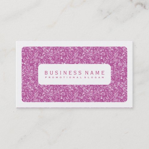 Simple Pink Glitter Business Card