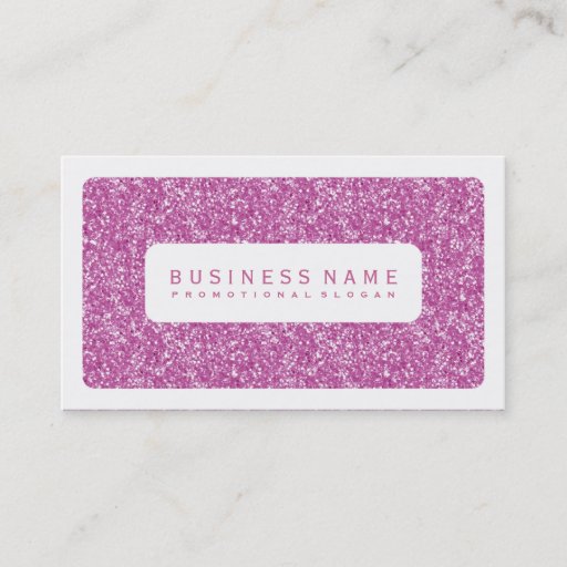 Customizable Simple Pink Glitter Business Card