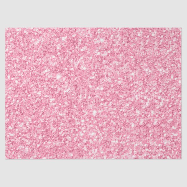 Simple Pink Glitter Texture Print Tissue Paper (Front)