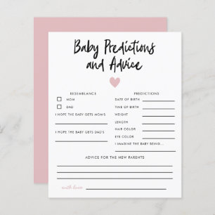 Simple Pink Heart Baby Predictions & Advice